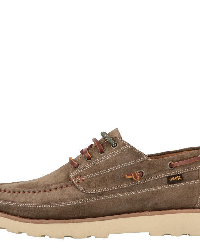 Barca Scarpa Uomo Camoscio Taupe HOPI SUEDE TAUPE 029 Jeep Footwear 