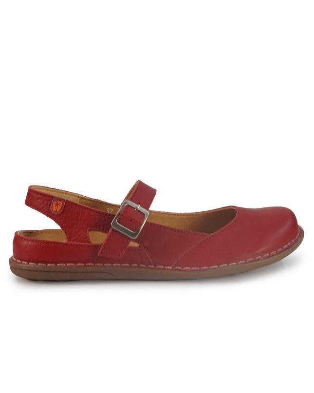 Jungla Sandalo Donna Ballerina Pump Bassa in Pelle Rossa 8148 ROJO Jungla 