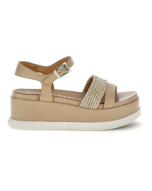 Stonefly Donna Sandalo Platform in Pelle Beige 223737 ARIANNA 4 SESAME BROWN Stonefly 