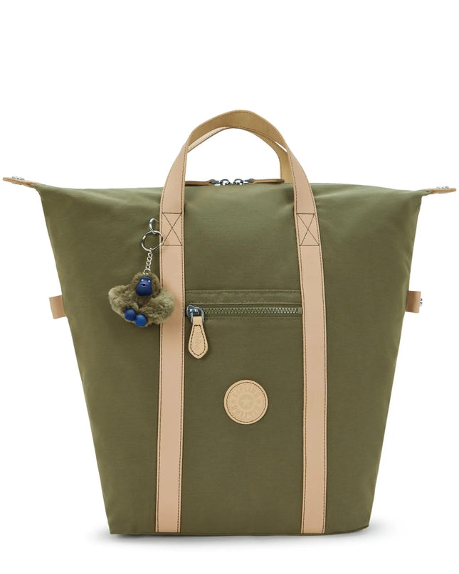 Kipling Zaino Borsa Medio con Laptop in Tessuto Cotton Kaki NEW ART BACKPACK FC COTTON KHAKI Kipling 