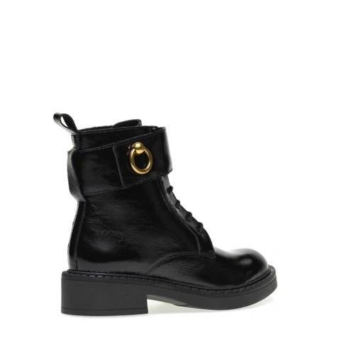 Anfibi Donna in Pelle Nera 97Z7 NERO Frau 