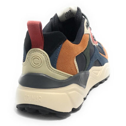 Sneakers Colmar Uomo in Pelle Denim Multicolor GARNER FUSION 064 DENIM Colmar 