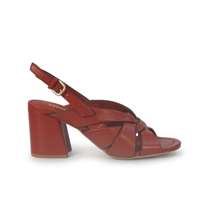 Bruno Premi Sandalo Donna in Pelle Mattone - MARIO SPATARELLA