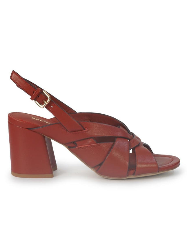 Bruno Premi Sandalo Donna in Pelle Mattone - MARIO SPATARELLA