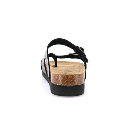 Grunland Sandali Infradito Donna Plantare Sughero Doppia Fibbia Antracite CB2438 HOLA ANTRACITE Grunland 