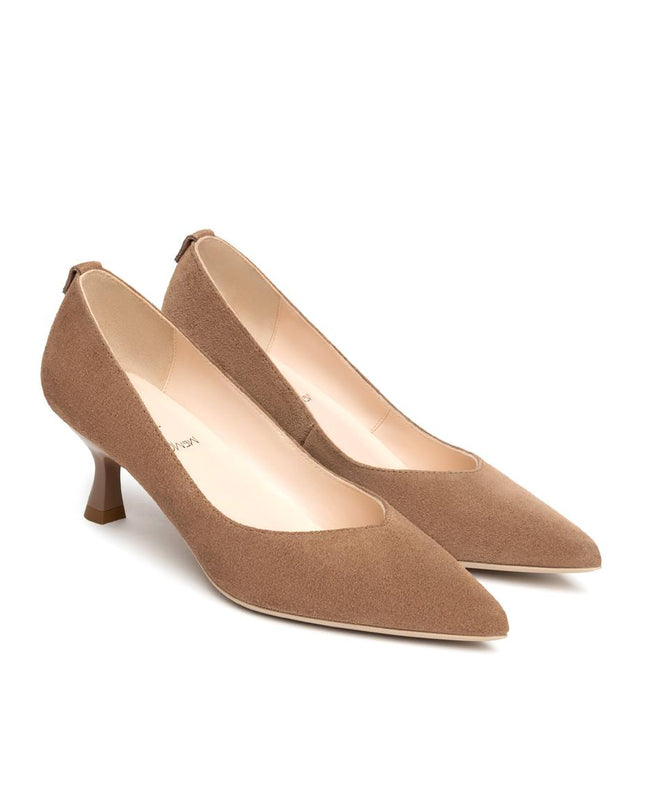 NeroGiardini Decollete Basso Kitten Heel in Camoscio Mou E615461D MOU 442 Nero Giardini 