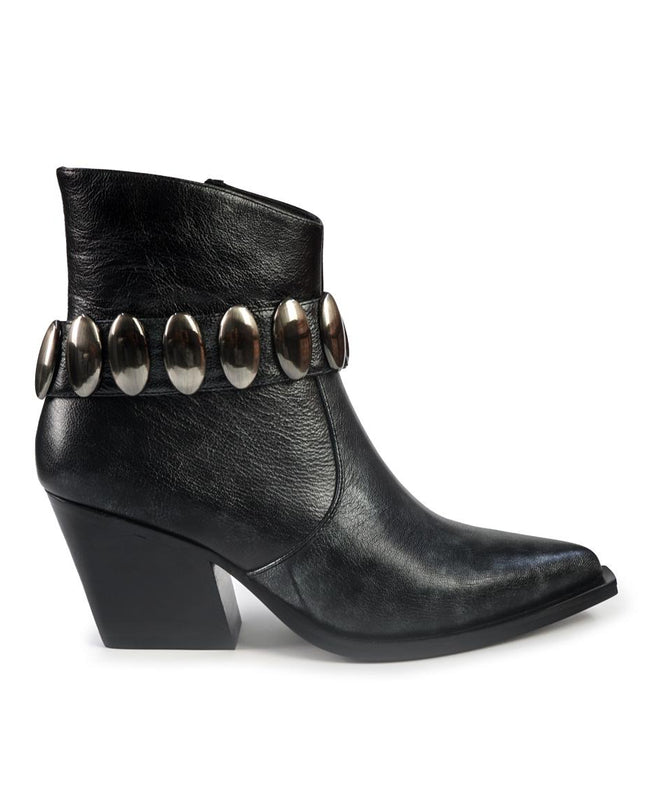 Stivaletti Tex Bruno Premi con Borchie in Pelle Nero Gun BM5801 GUN Bruno Premi 