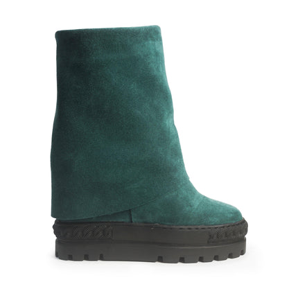 Stivali Zeppa Camoscio Verde 622 NINA GREEN SUEDE Tsakiris Mallas 