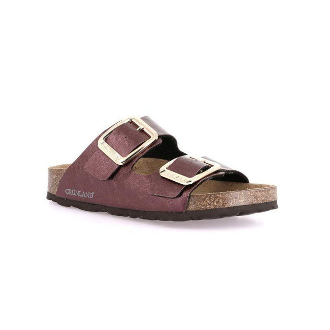 Grunland Sandali Donna Plantare Sughero Doppia Fibbia in Tessuto Bordeaux CB1802 ENNY VINACCIA Grunland 