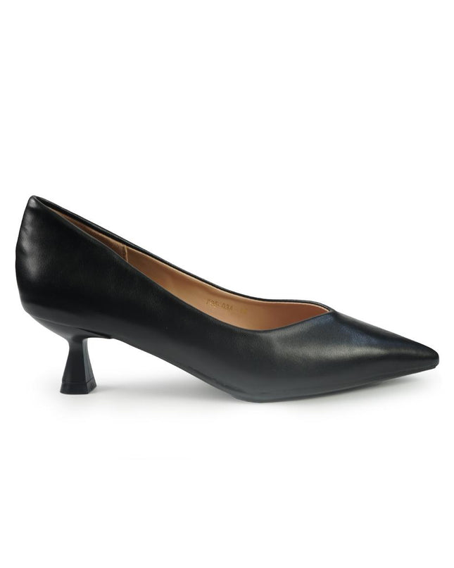 Francesco Milano Decollete in Pelle Nero Tacco Rocchetto F05-03A BLACK Francesco Milano 