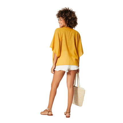 Kimono Estivo Corto Giallo KIMONO ESTIVO MBK5000D La Mano Boho 