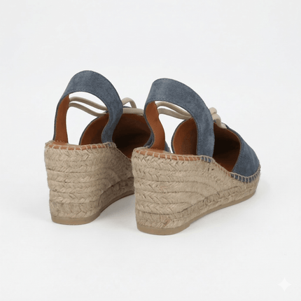 Viguera Espadrillas Alpargatas Donna con Elastici in Camoscio Jeans 1824 AVIO Viguera 