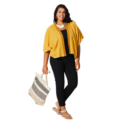 Kimono Estivo Corto Giallo KIMONO ESTIVO MBK5000D La Mano Boho 
