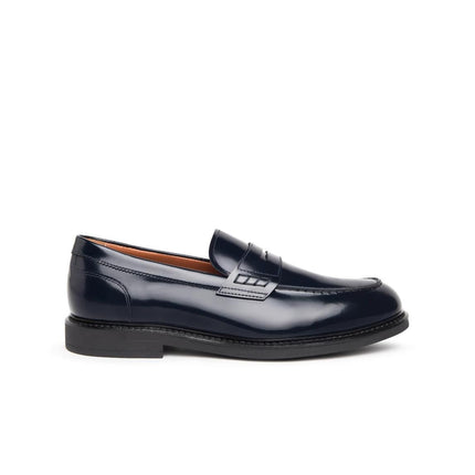 Nero Giardini Mocassino College Uomo in Pelle Spazzolata Blu - MARIO SPATARELLA
