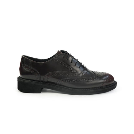 Frau Francesine Oxford Monogramma Donna in Pelle Bordo - MARIO SPATARELLA