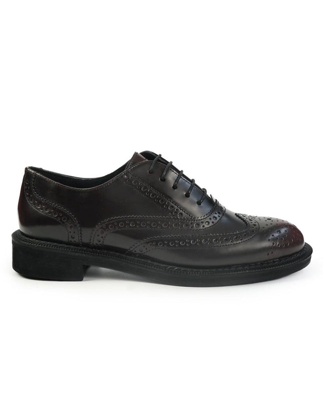 Frau Francesine Oxford Monogramma Donna in Pelle Bordo - MARIO SPATARELLA