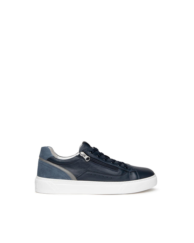Nero Giardini Sneakers Uomo in Pelle Blu con Zip E400241U BLU 200 Nero Giardini 