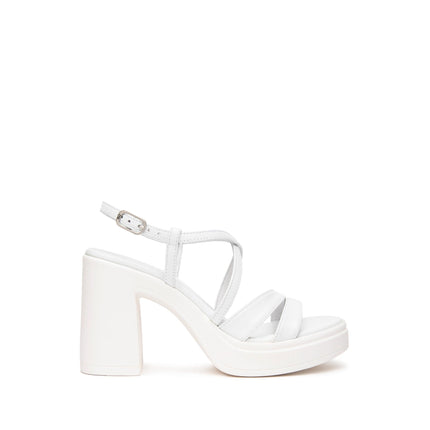Nero Giardini Sandali Donna con Tacco Alto e Plateau in Pelle Bianca E513660D BIANCO 707 Nero Giardini 