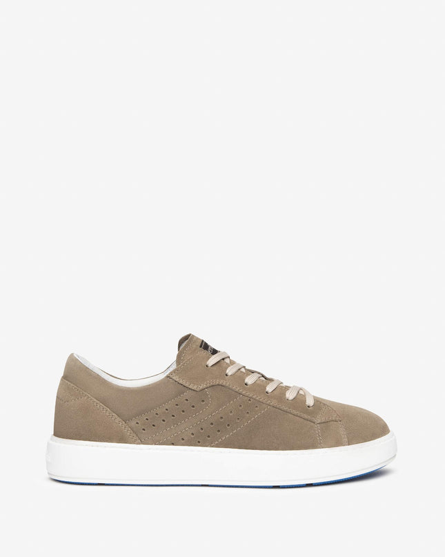 Sneakers Uomo Bassa Camoscio E400220U BISCOTTO 352 Nero Giardini 