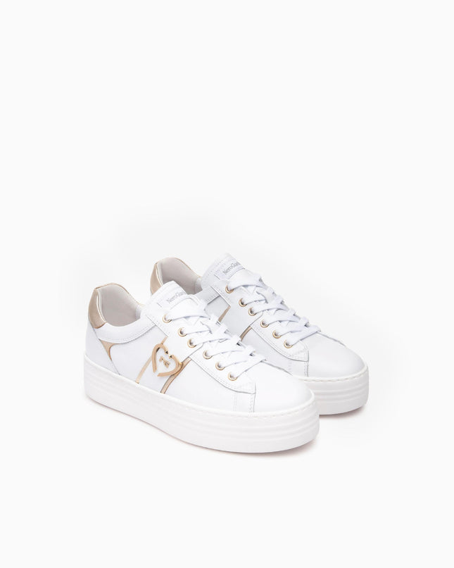 Nero Giardini Sneakers Donna Platform in Pelle Bianca E513022D BIANCO 707 Nero Giardini 