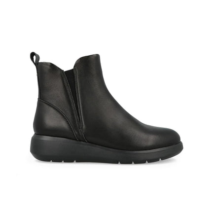 Impronte Stivaletti Donna con Zeppa in Pelle Nero - MARIO SPATARELLA