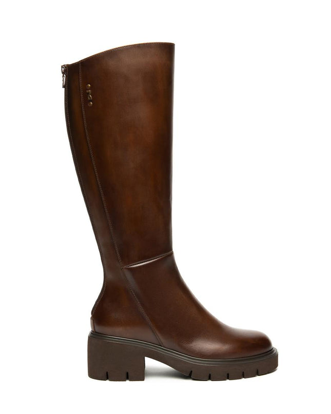 Nero Giardini Stivali Donna con Tacco in Pelle Marrone I514822D BEIGE 412 Nero Giardini 