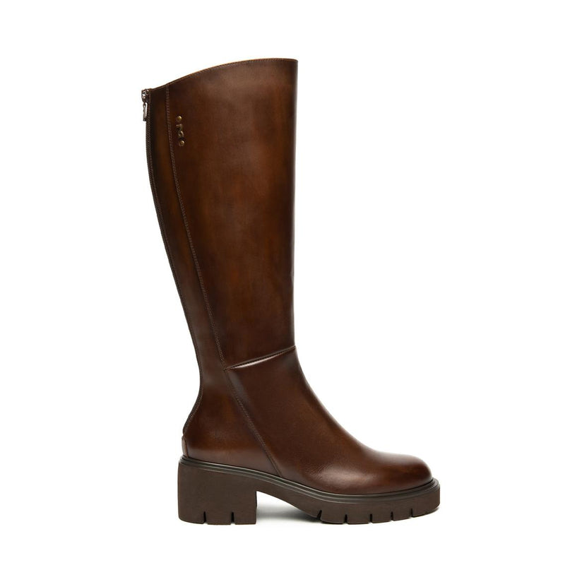 Nero Giardini Stivali Donna con Tacco in Pelle Marrone I514822D BEIGE 412 Nero Giardini 