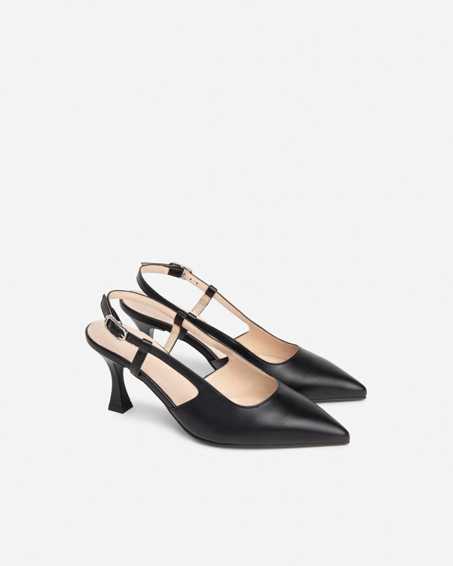 Nero Giardini Decollete Chanel in Pelle Nero - MARIO SPATARELLA