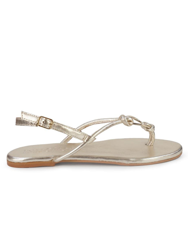 Inuovo Sanalo Infradito Basso Donna in Pelle Oro 26031 GOLD Inuovo 