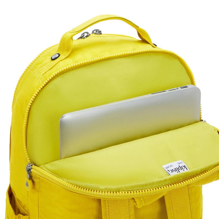 Kipling Zaino Porta Computer 15 Pollici Verde Acido SEOUL LAP INSIDE YELLOW Kipling 