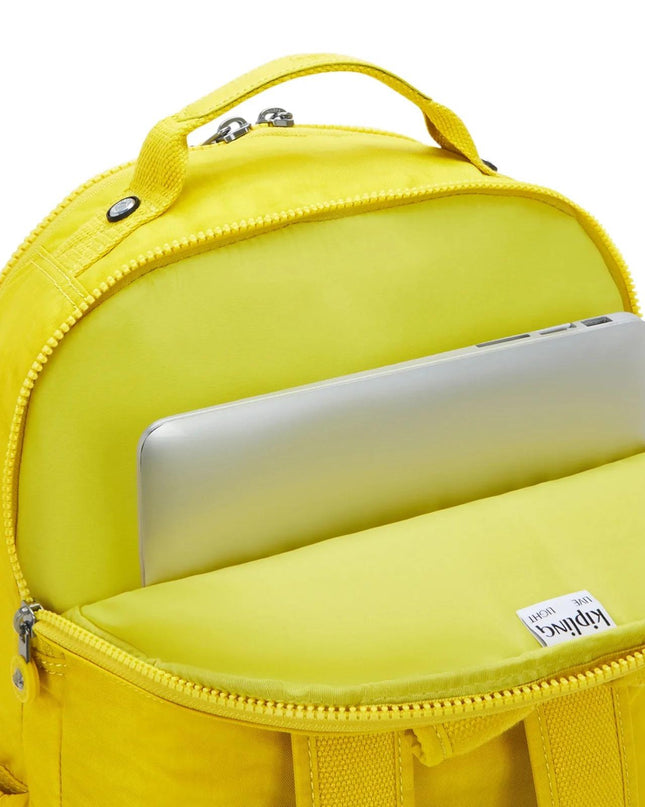 Kipling Zaino Porta Computer 15 Pollici Verde Acido SEOUL LAP INSIDE YELLOW Kipling 