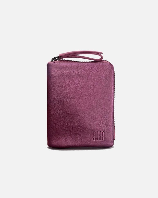 Biba Portafogli Donna con Zip e Portamonete in Pelle Bordeaux - MARIO SPATARELLA
