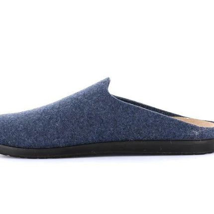 Pantofole Uomo Feltro di Lana Blu CE0251 PONE NAVY Grunland 