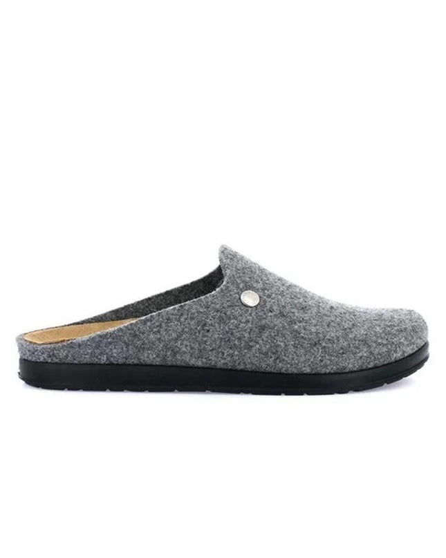 Pantofole Uomo Feltro di Lana Grigio CE0251 PONE GREY Grunland 
