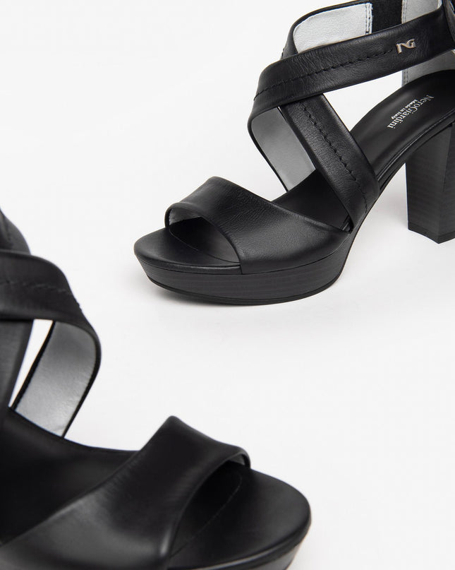 Sandali Donna in Pelle Nero E307500D NERO 100 Nero Giardini 