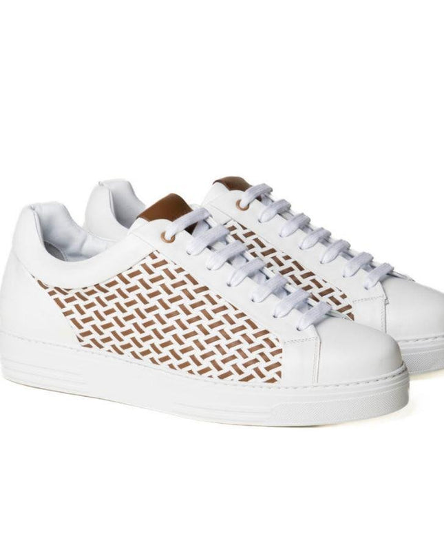 Sneakers Bassa Uomo Pelle Intrecciata - MARIO SPATARELLA