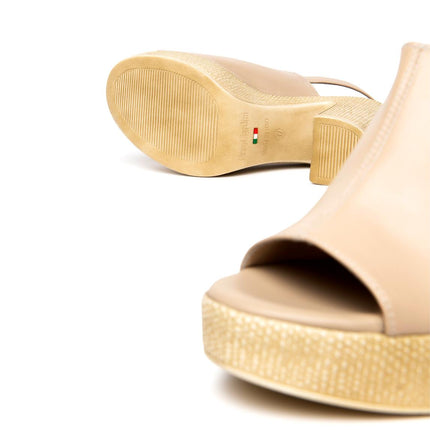 NeroGiardini Sandali Donna con Tacco Alto e Plateau in Pelle Lino - MARIO SPATARELLA