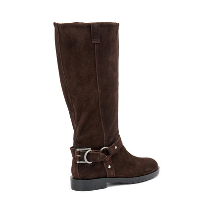 Frau Stivali Donna Cavallerizza con Sperone in Camoscio Cioccolato 87A5 VELOUR CHOCO Frau 