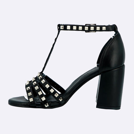 Sandali Donna in Pelle Nero Tacco Alto MARTA 13 NERO Tattoo 