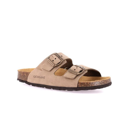 Grunland Sandali Donna Plantare Sughero Doppia Fibbia Camoscio Kaki CB0003 SARA KAKI Grunland 