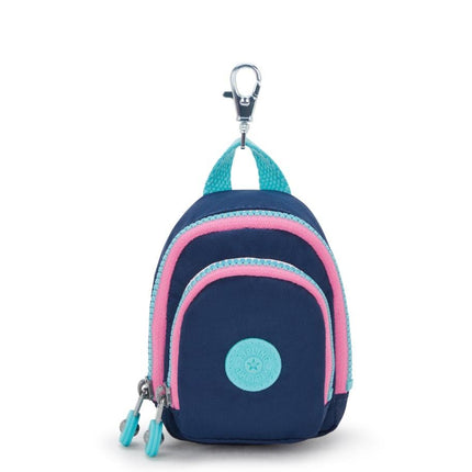 Kipling Portachiavi Zaino con Doppia Chiusura Zip Navy Multi SEOUL MINI RESORT NAVY Kipling 