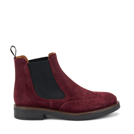 Stivaletti Frau Chelsea Oxford Donna in Camoscio Rubino 96A6 WAXY RUBY Frau 