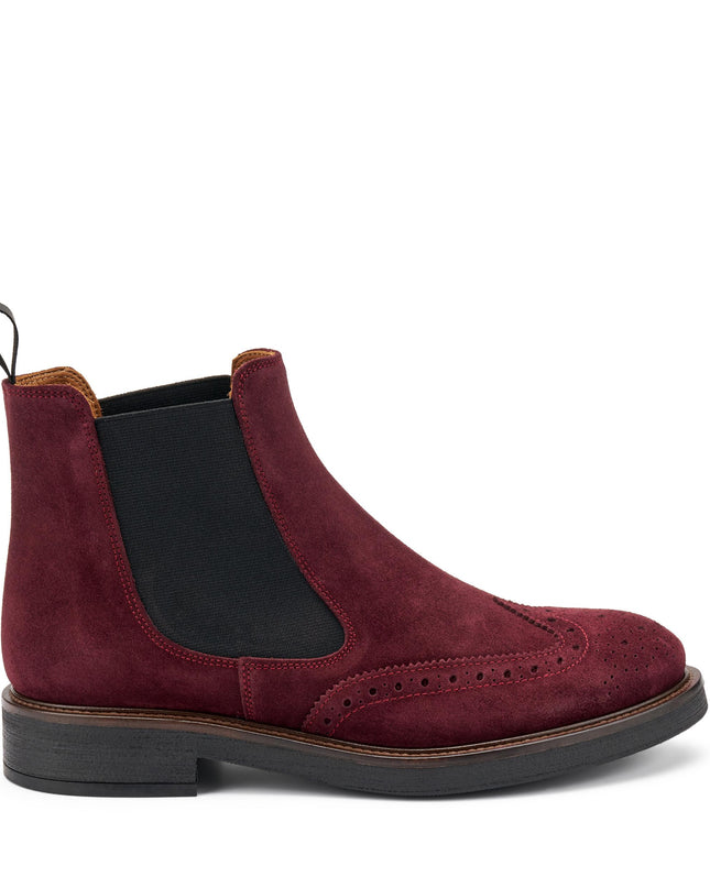 Stivaletti Frau Chelsea Oxford Donna in Camoscio Rubino 96A6 WAXY RUBY Frau 