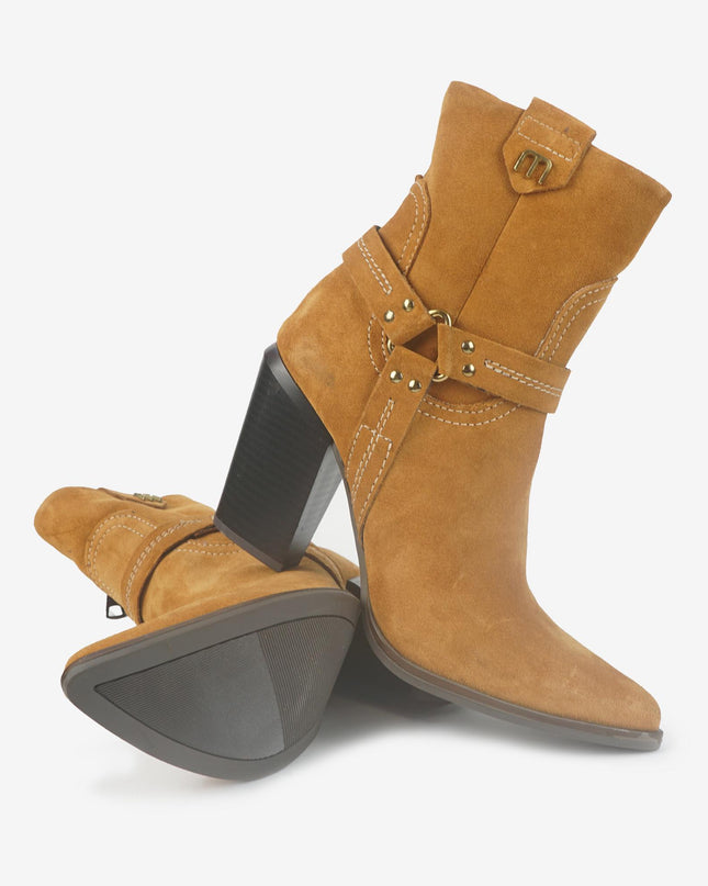 Stivaletto Texano a Punta T76202 MOSTARDA Mjus 