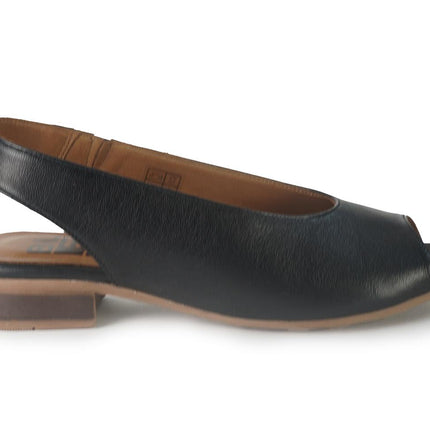 Sandali Bassi Donna Pelle Nera A6401 BLACK Bueno 