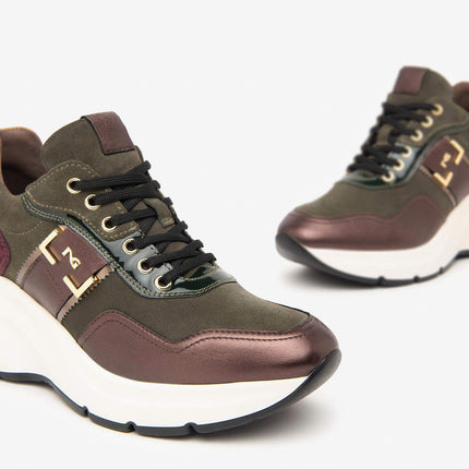 Sneakers Donna Zeppa Multicolor Bordo I411494D BORDO 613 Nero Giardini 