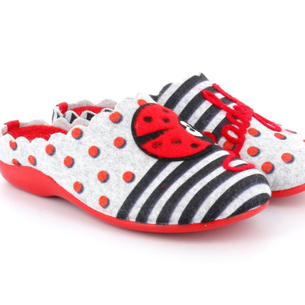 Pantofole Donna Fantasia Ladybag CI2555 ALIN GRIGIO Grunland 