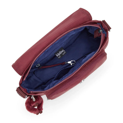 Kipling Borse con Tracolla Multitasche in Tessuto Vino DALMA B LOUNGE WINE Kipling 