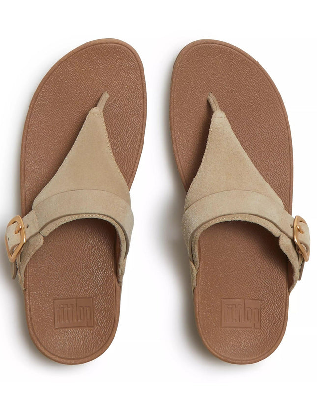 FitFlop Sandali Donna con Fibbia in Pelle Scamosciata Beige - MARIO SPATARELLA