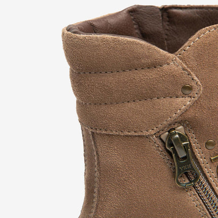 Nero Giardini Stivaletti Donna con Zeppa in Camoscio Talpa - MARIO SPATARELLA